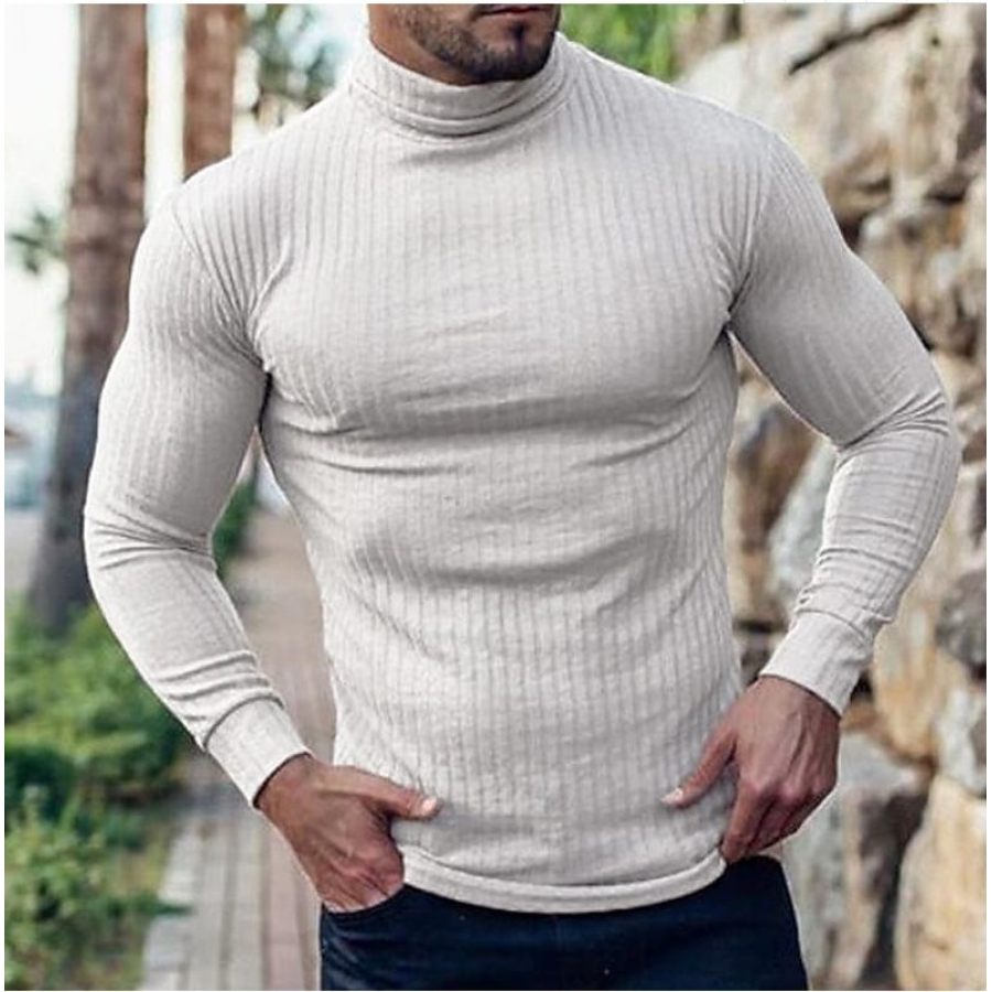 

Men's Slim Fit Athleisure Crew Neck Long Sleeve T-Shirt