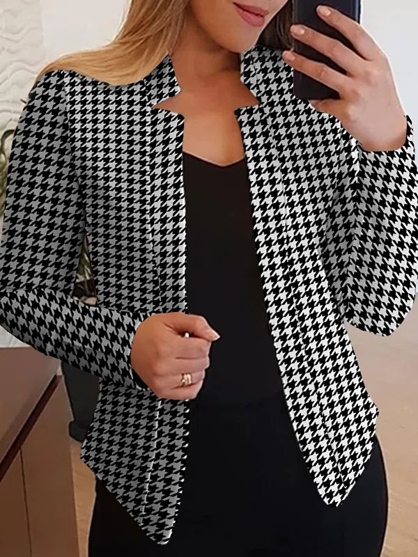 Ladies Elegant Fashion Print Blazer