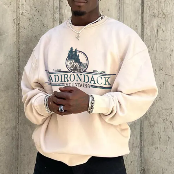 Men's Printed Retro All-match Sweatshirt - Fineesa.chimpone.com 