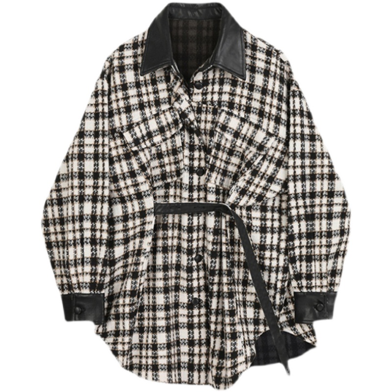 Women's Dark Academic Vintage Houndstooth Jacket Coat