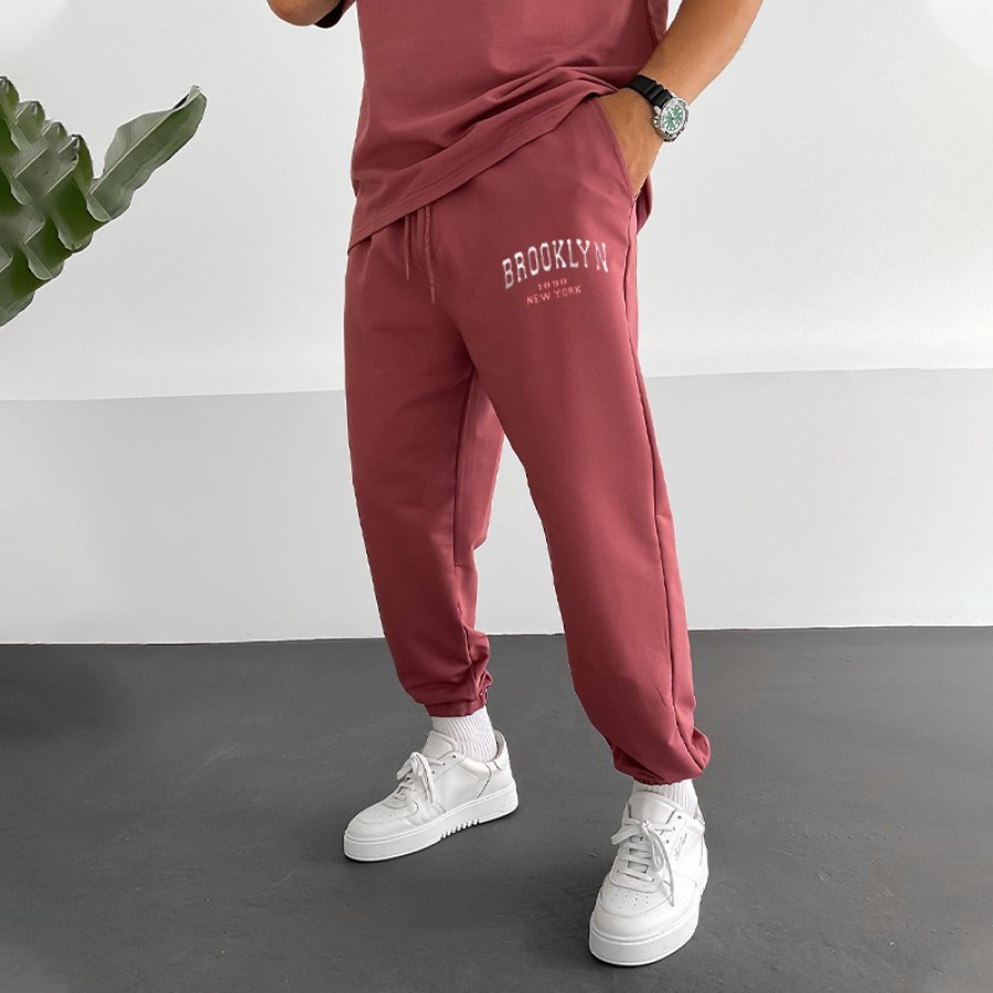 

Saubere Oakland-Fleece-Jogginghose Für Herren Mit „Brooklyn“-Print