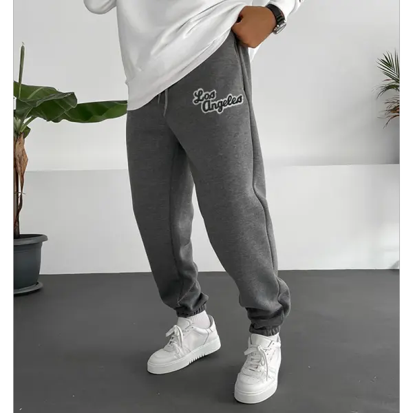 Men's Oakland Fleece 'los Angeles' Print Sweatpants - Fineesa.chimpone.com 