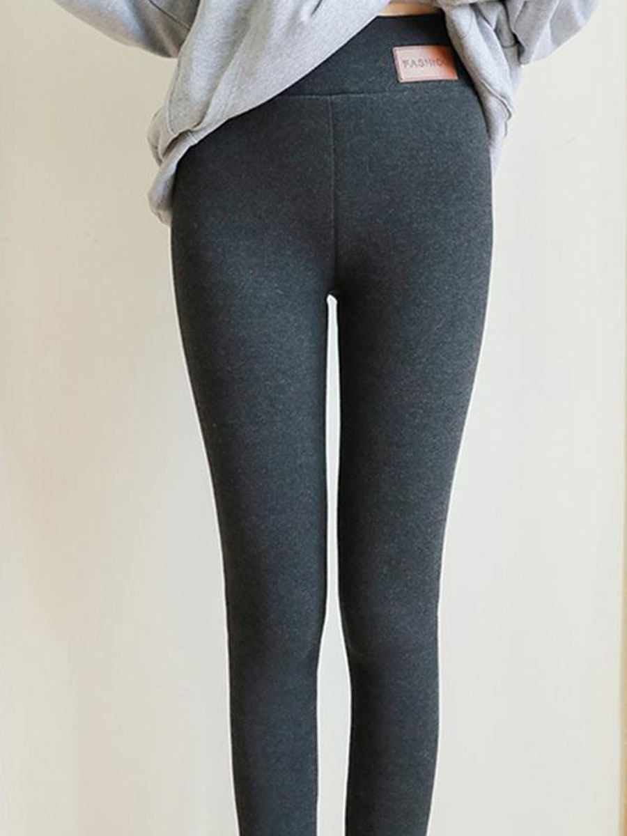 Casual Loose Solid Color Fleece Pants