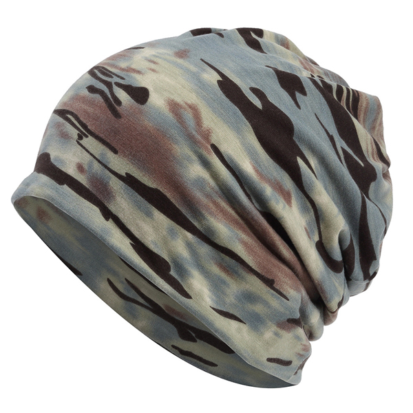 Camouflage Pullover Cotton Knit Chic Hat