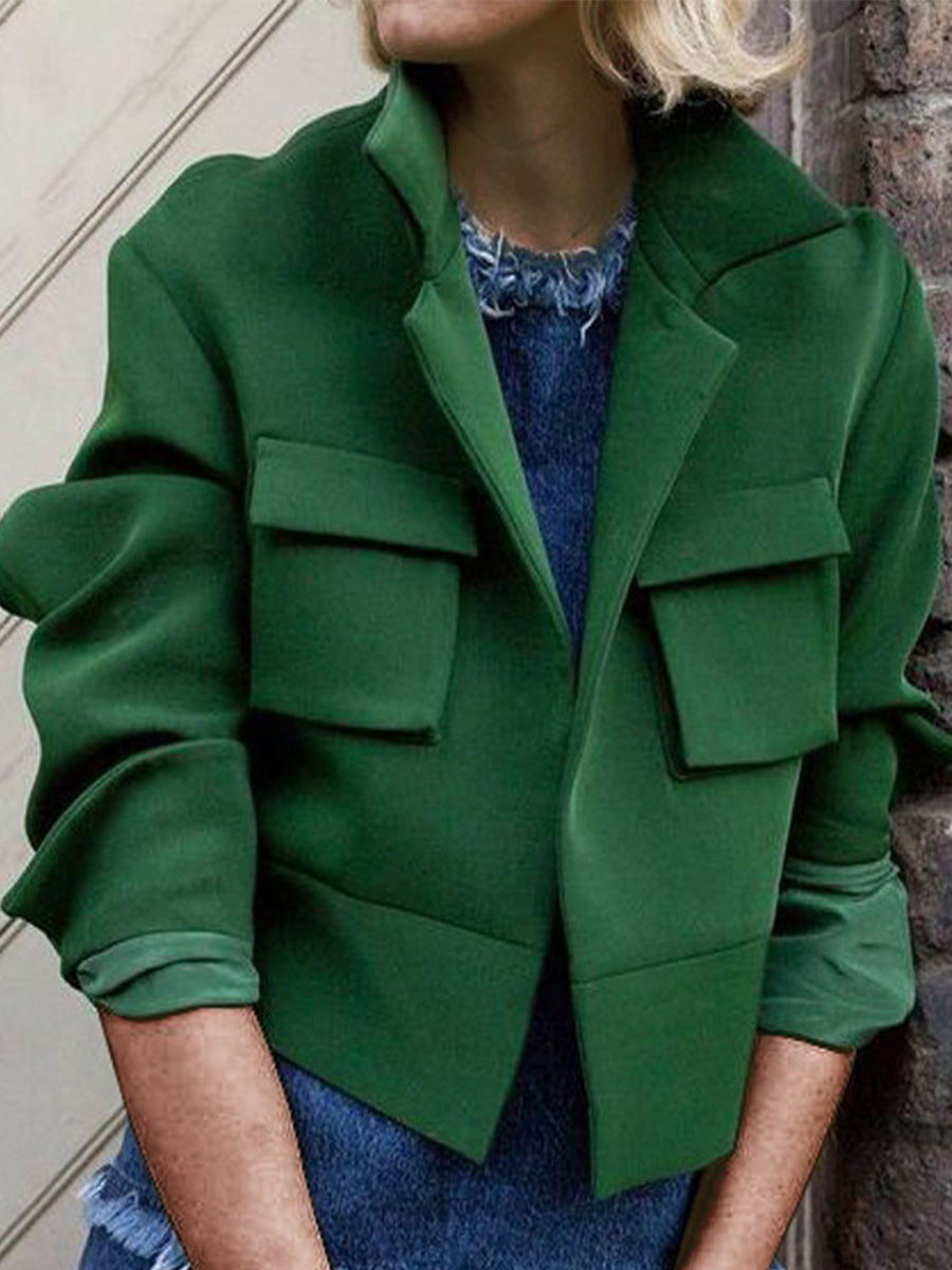 Fashion Casual Solid Color Casual Jacket