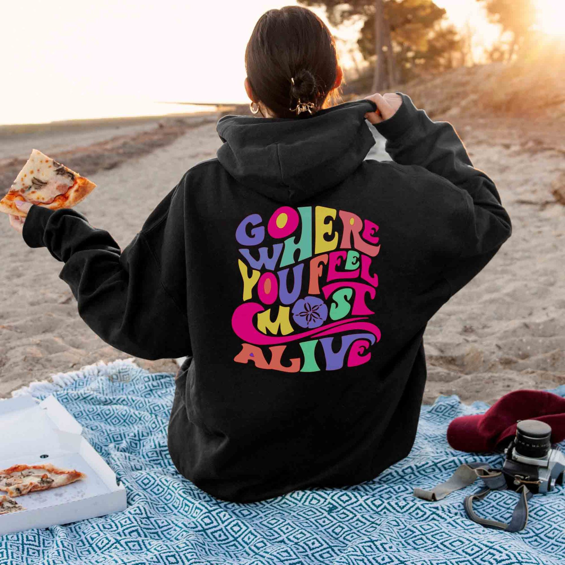 Women's Go Where You Feel Most Alive Print Hoodie