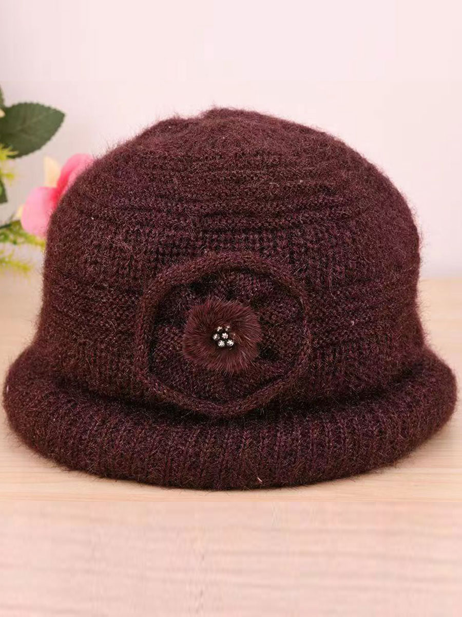Fleece Warm Handmade Wool Knitted Hat