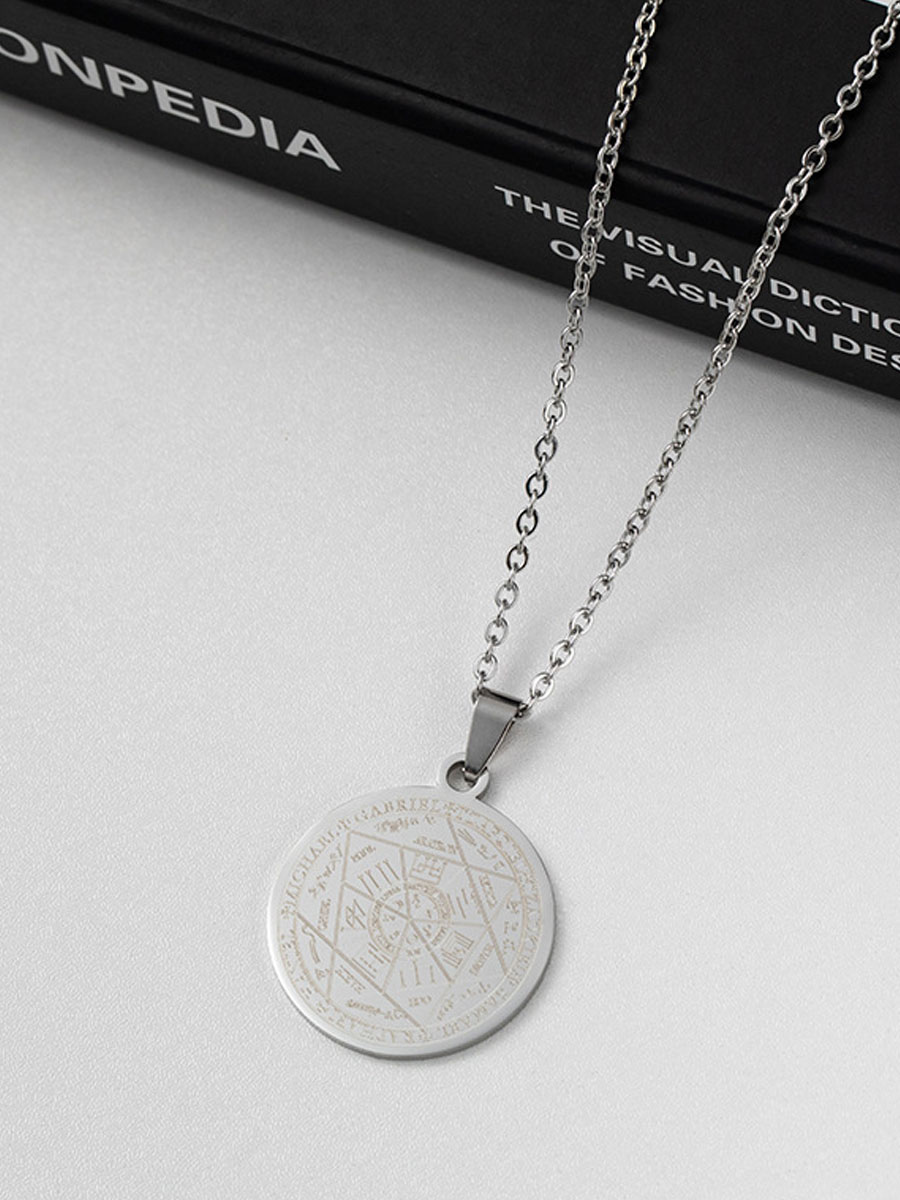 Angel Pendant Seal Titanium Steel Vintage Punk Necklace