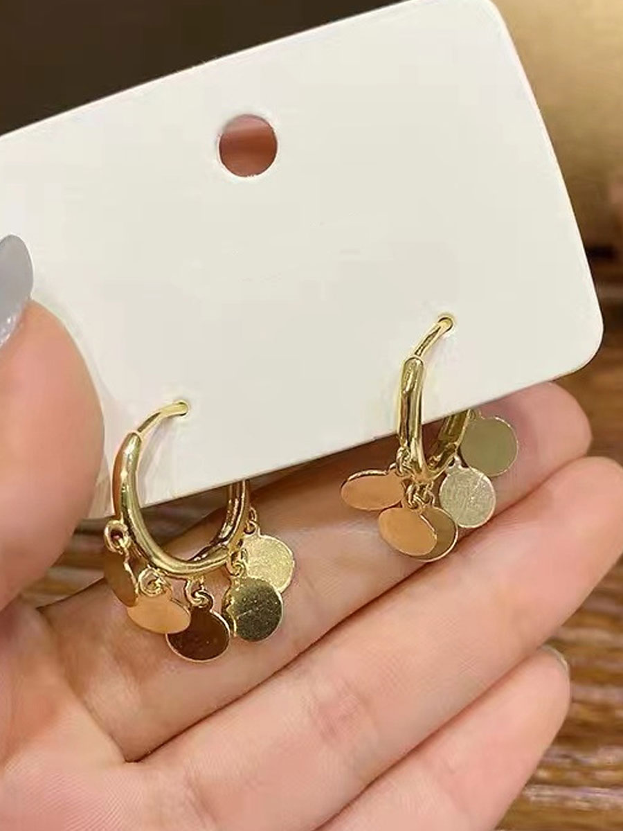 Retro Round Temperament Design Earrings