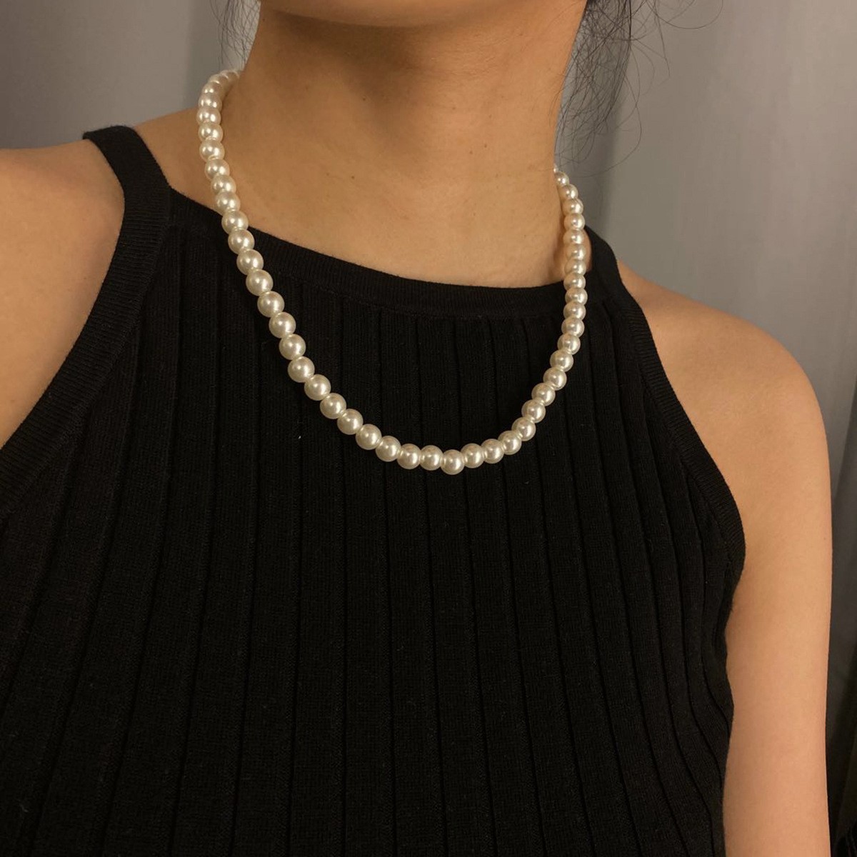 Simple Pearl Temperament Handmade Necklace