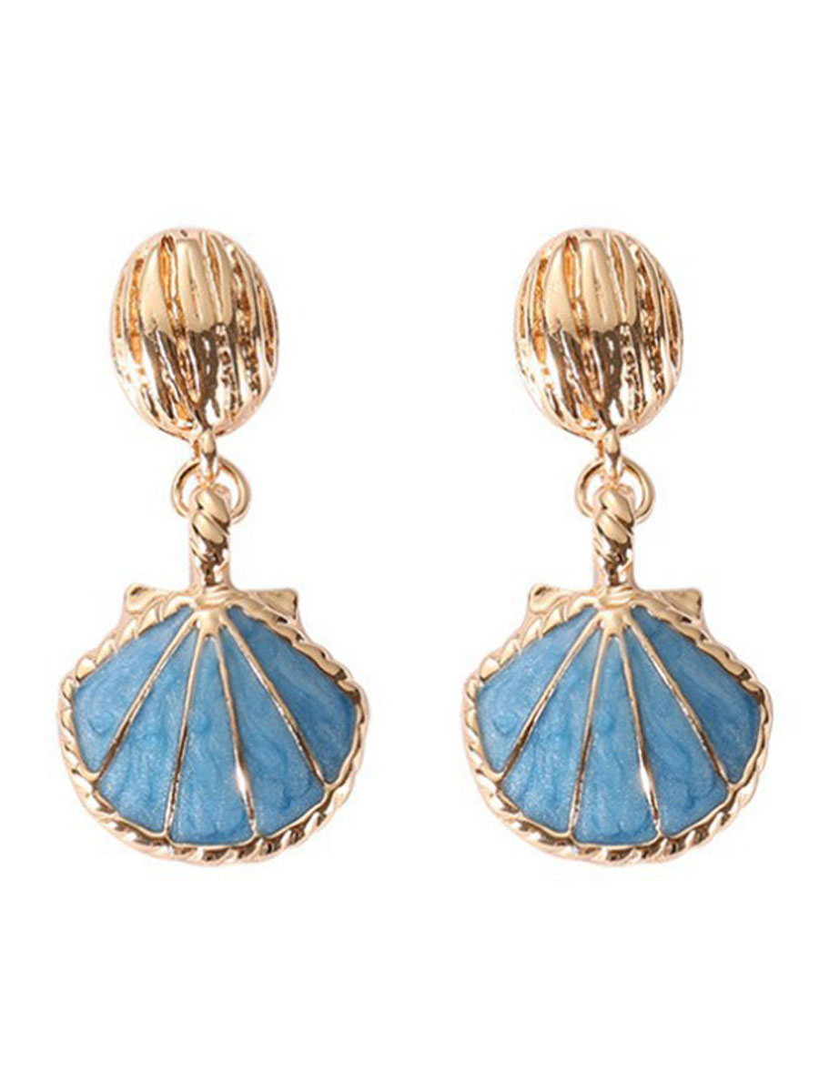 Vintage Oceanic Shell Earrings