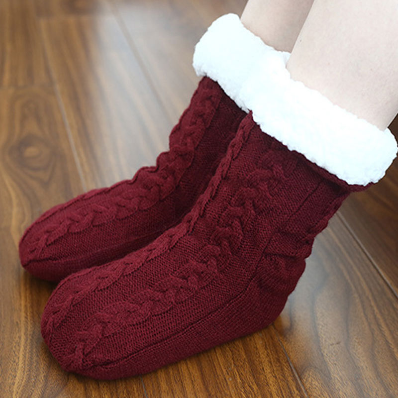 Plush Thickening Sleep Indoor Home Non slip Socks