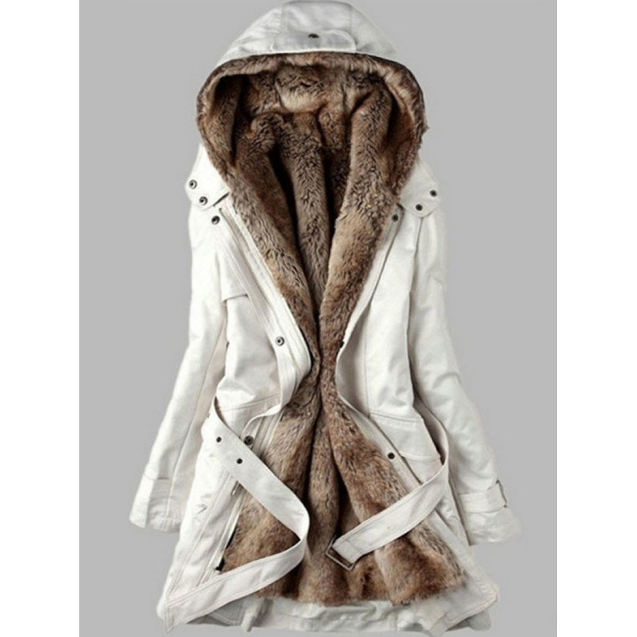 Теплое пальто с капюшоном wg316-59x-l
