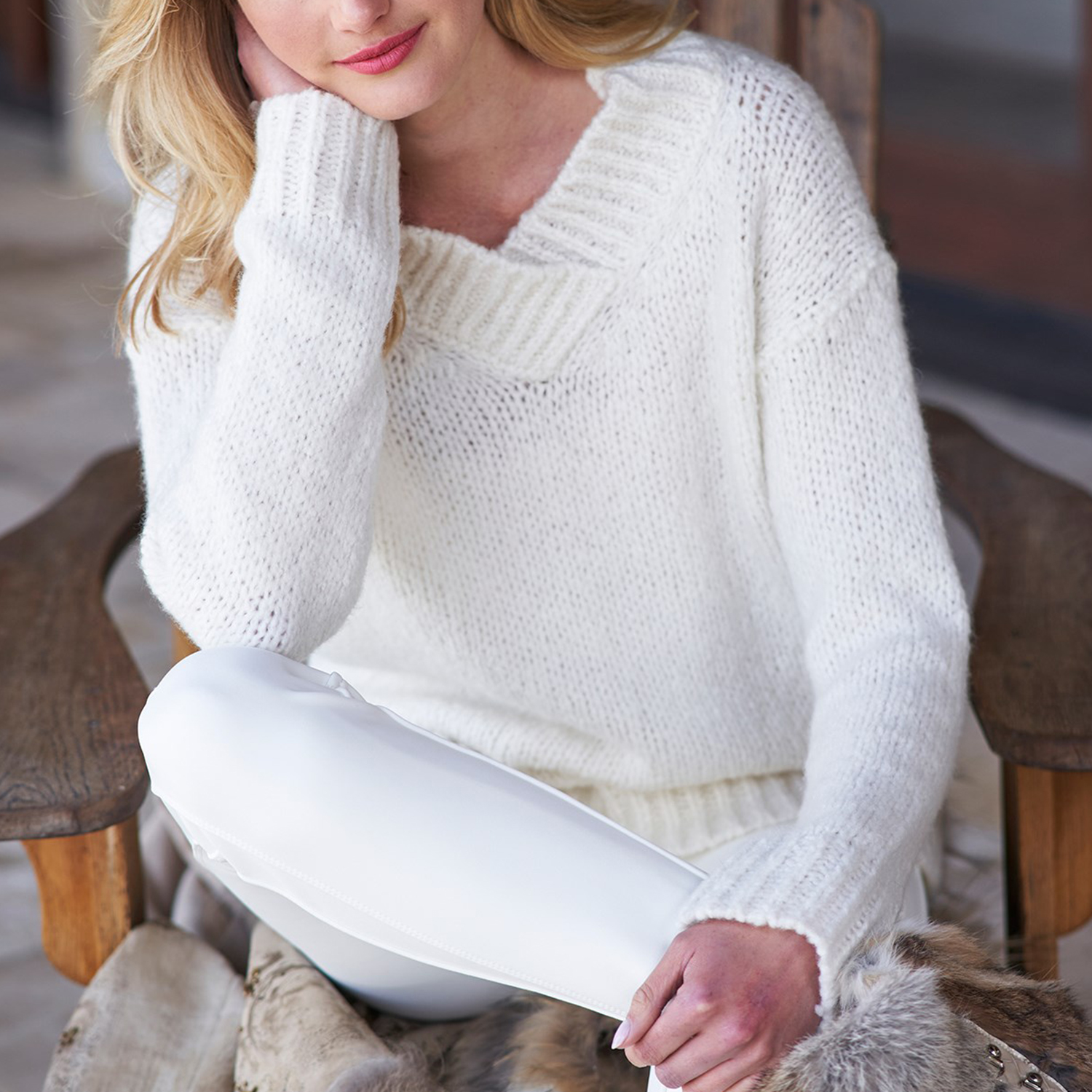 Casual Fashion Elegant Long Sleeve V Neck Sweater