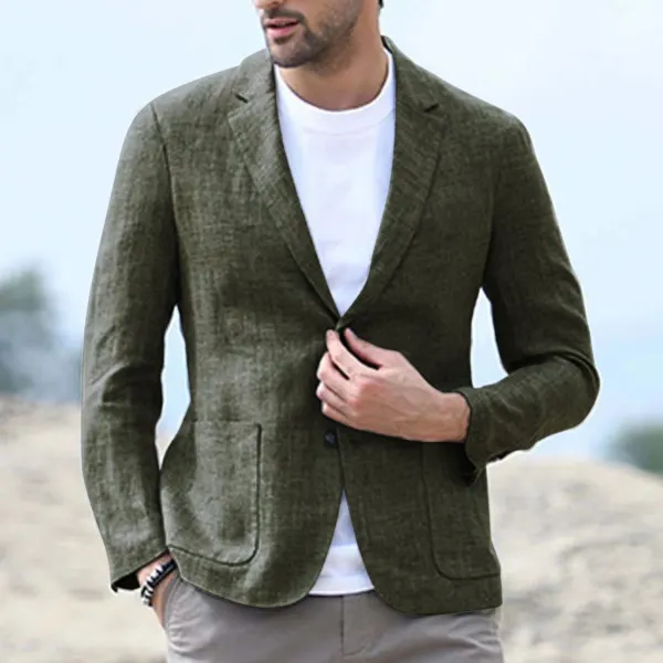 Men's Casual Fashion Solid Color Blazer - Villagenice.com 