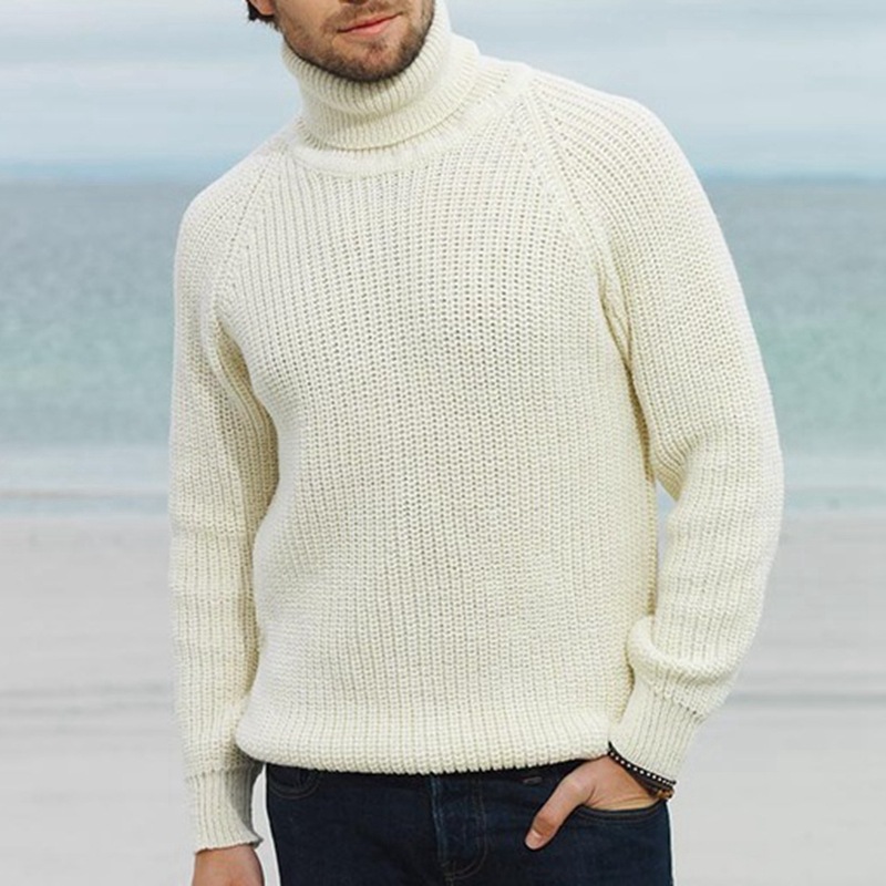Men's Warm Solid Color Chic Turtleneck Pullover