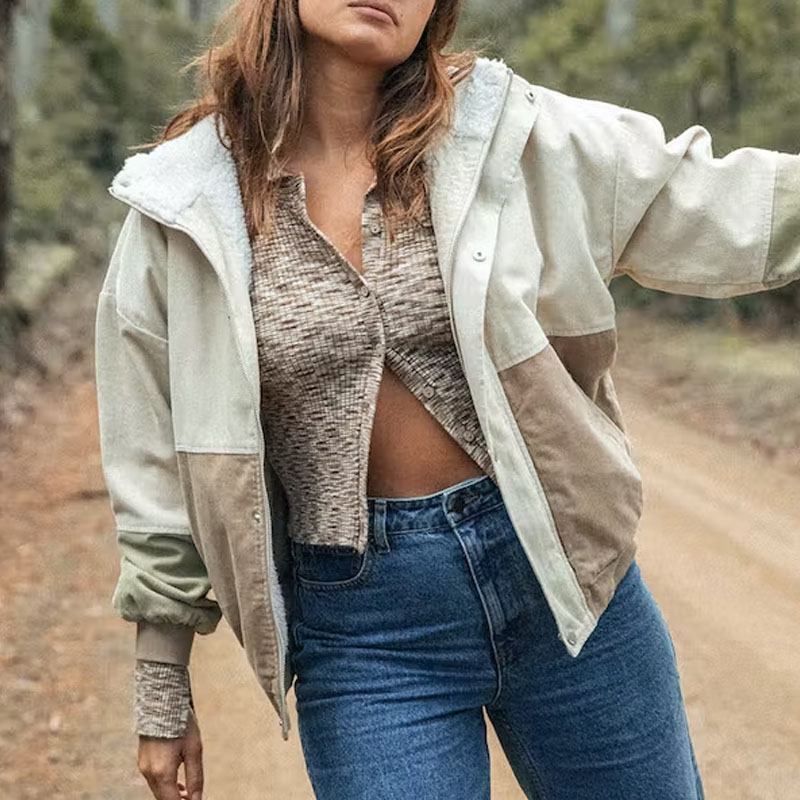 Women Autumn And Winter Fleece Parker Jacket