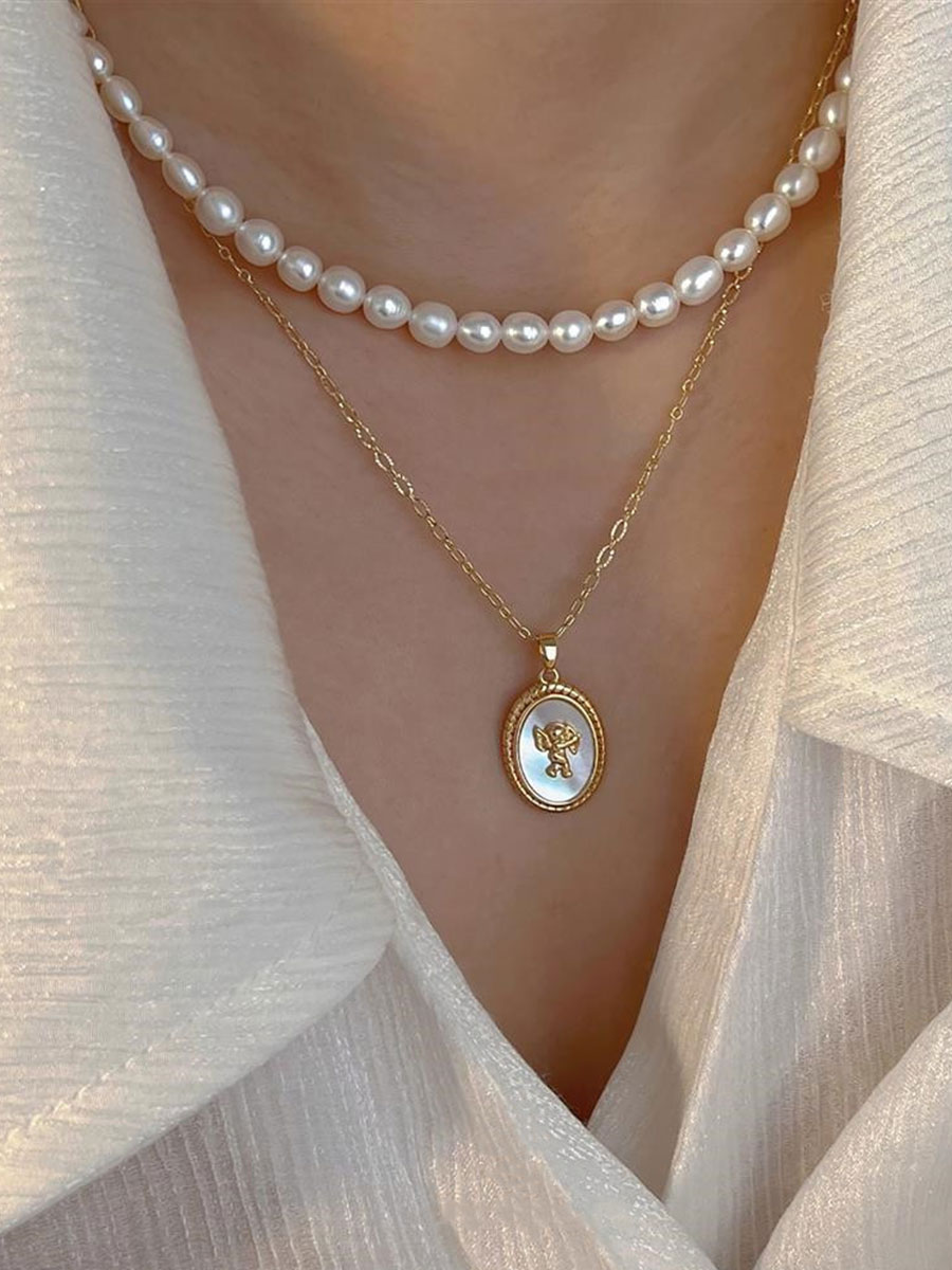 Fritillaria Angel Fairy Love God Clavicle Chain Cupid's Arrow Pendant Clavicle Necklace