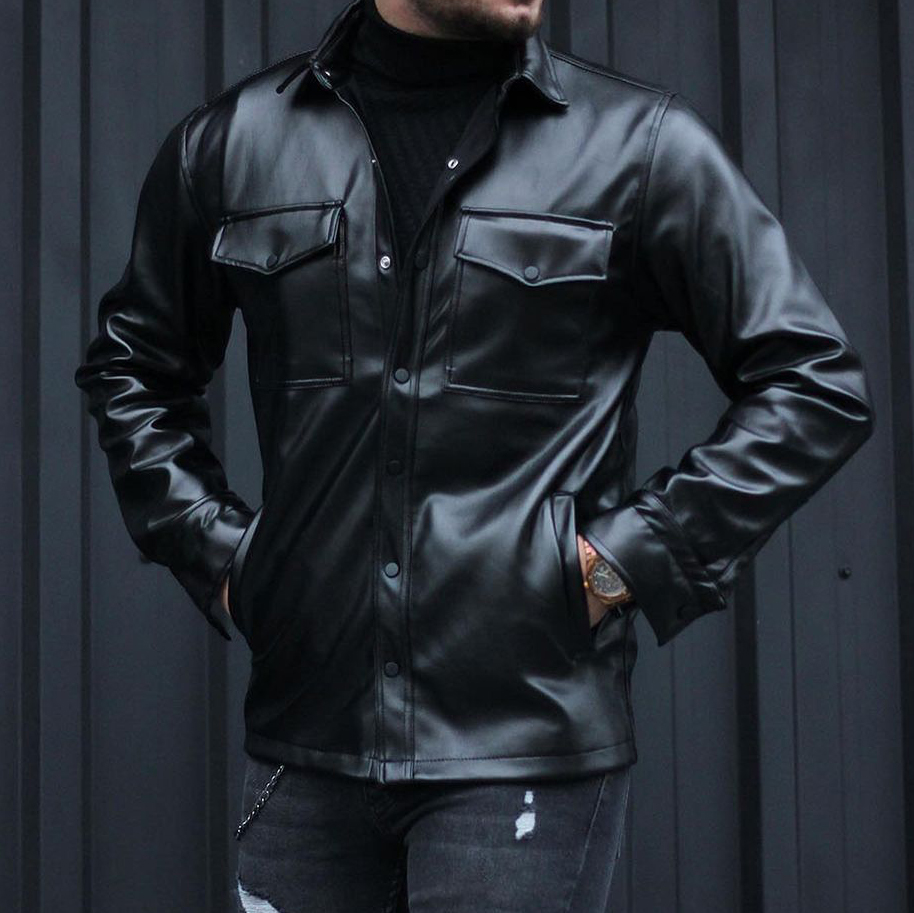 Street Style Motorcycle Leather Jacket