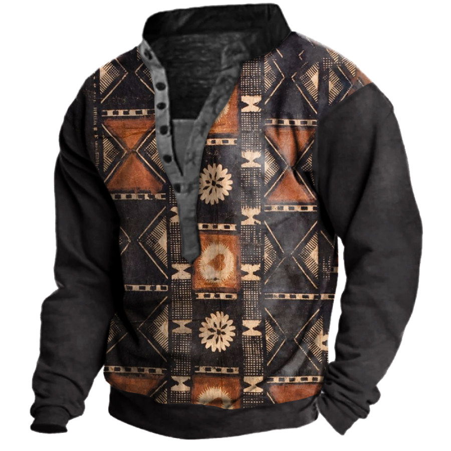 

Men's Outdoor Casual Long Sleeve Printed Sweater