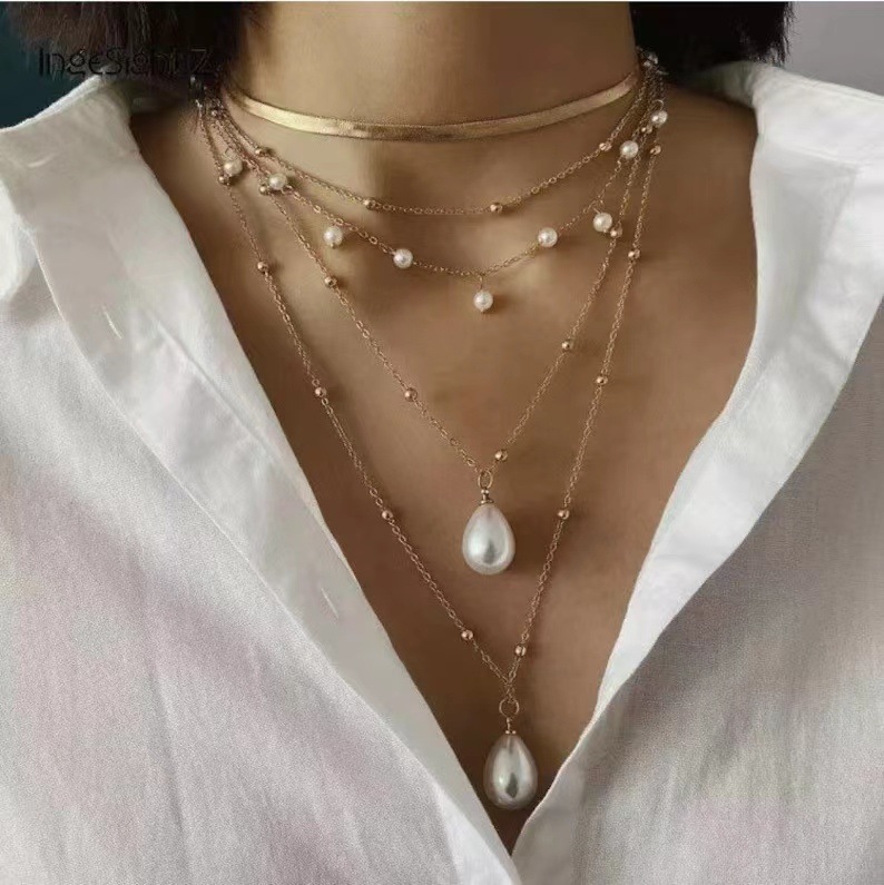 Vintage Elegant Pearl Multi Layer Premium Necklace