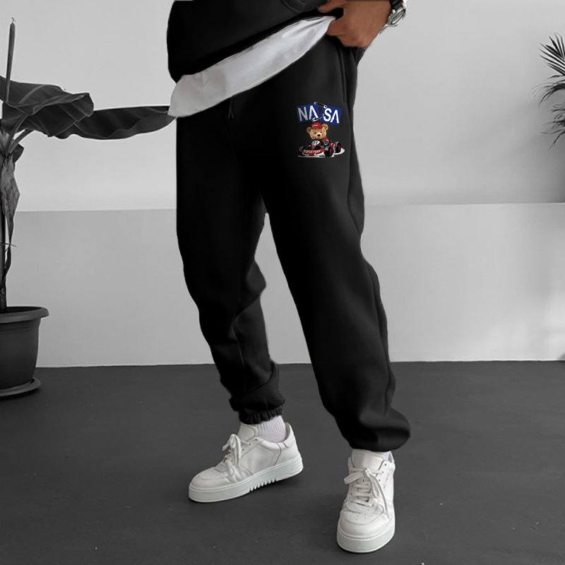 Men's Fashion Racing Bear Sweatpants
