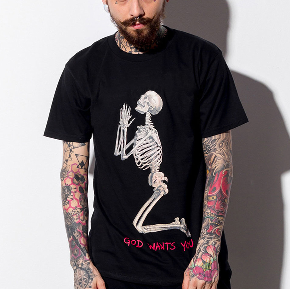 Mens Vintage Round Neck Printed Short sleeved T shirts