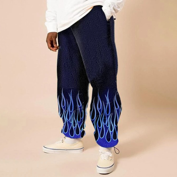 Mens Fashion Street Style Printed Casual Pants