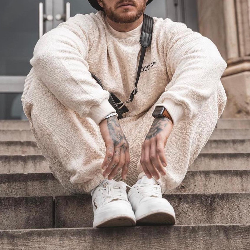 Mens Fashion Casual Sweatshirt & Sweatpants Set