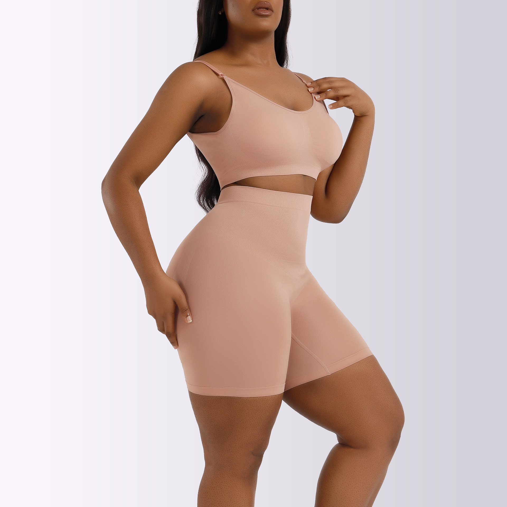 Women Body Seamless Bra Set Lift Hip Pants Shapewear Underwear