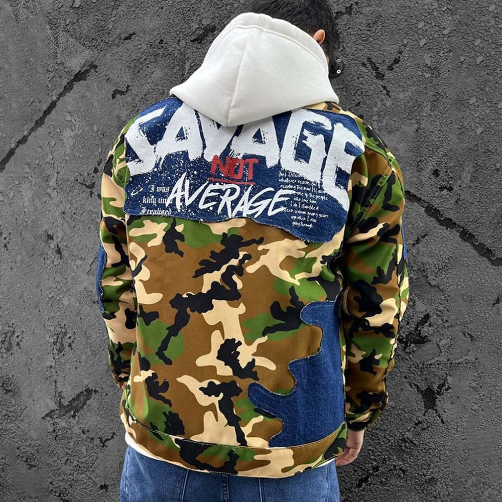 Camouflage Print Casual Loose Men's Jacket
