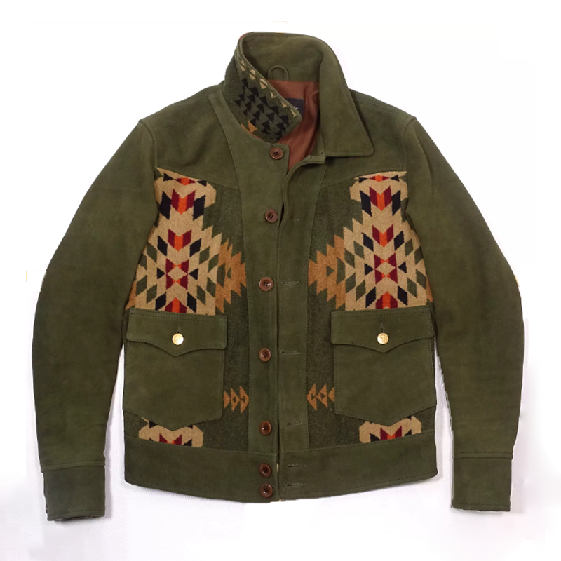 Men's Western Novajo Totem Patchwork Wool
