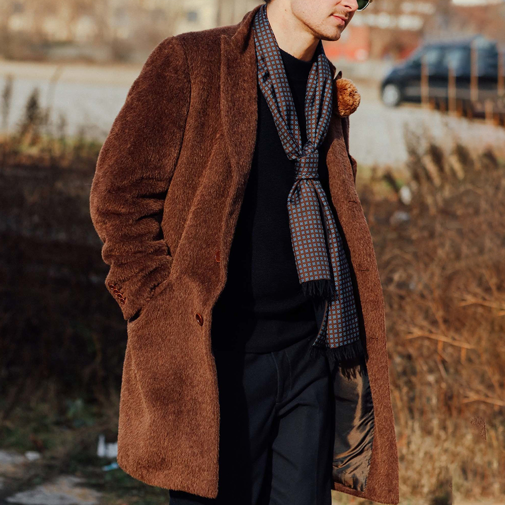 Men's Fashion Loose Jacket Mid length Coat