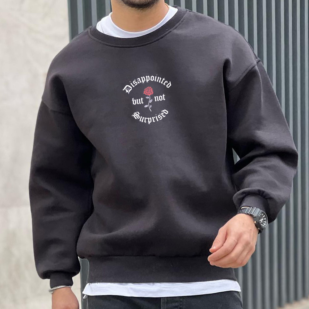 Rose Print Casual Men's Rose Sports Sweater