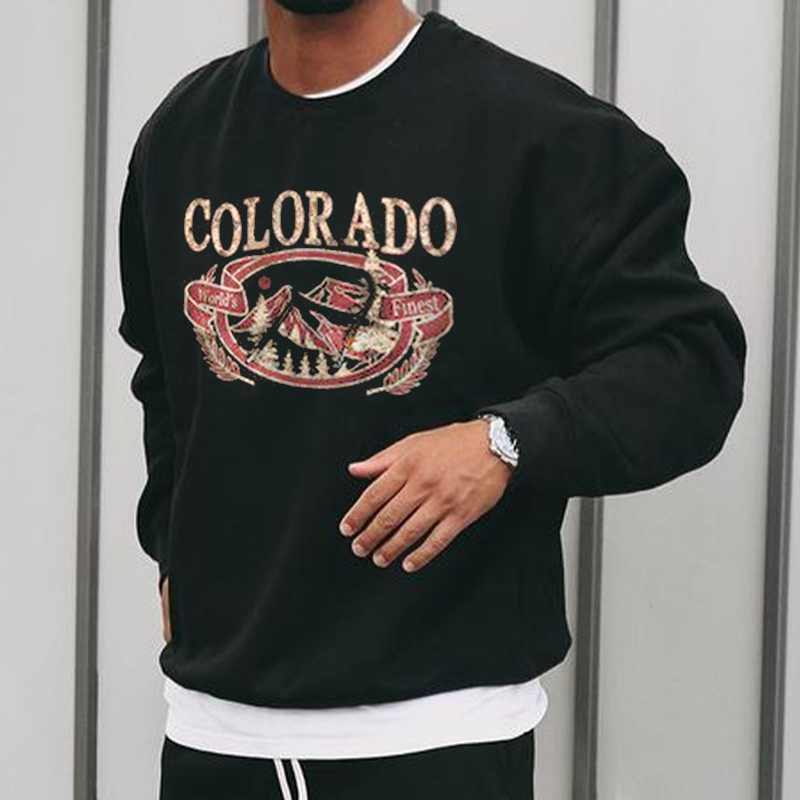 Vintage Oversized 'Colorado' Print Sweatshirt