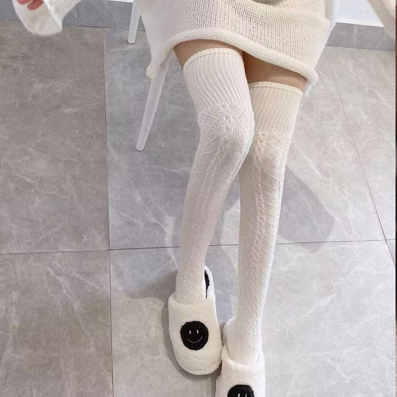 Women Warm Wool Thick Over Knee Socks
