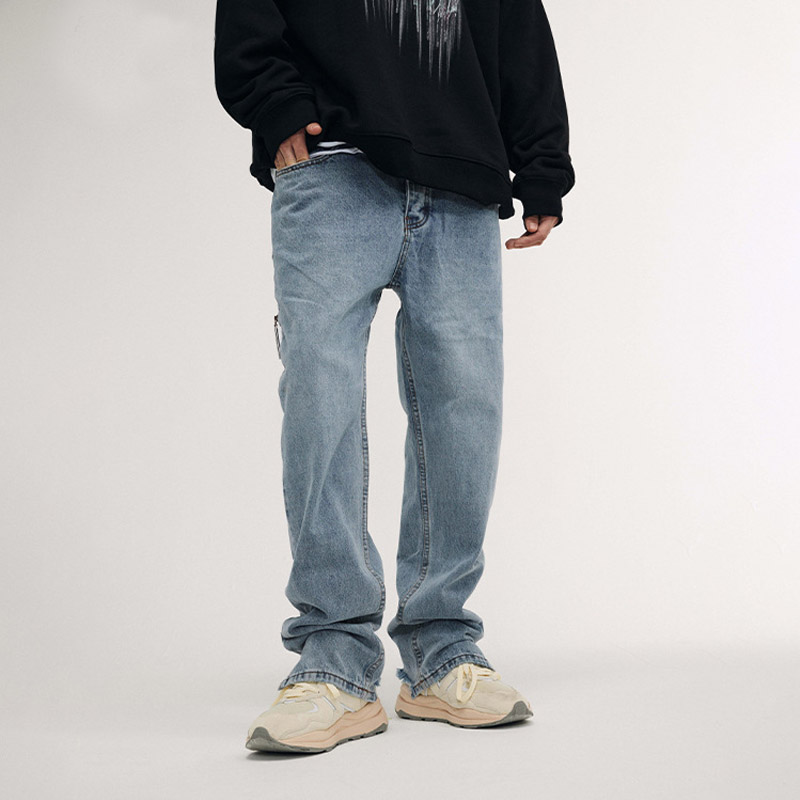Mens Vintage Simple Casual Straight Leg Jeans