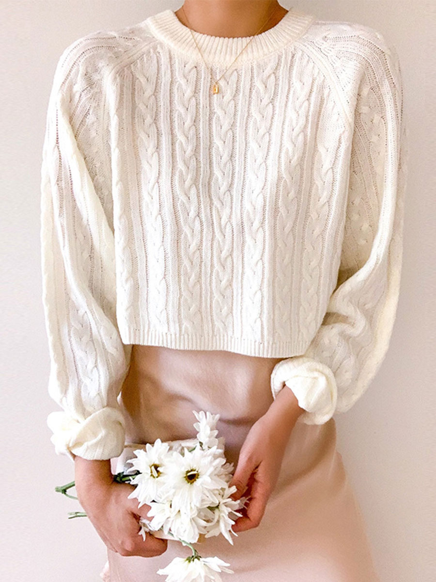 Vintage Braided Long Sleeve Pullover
