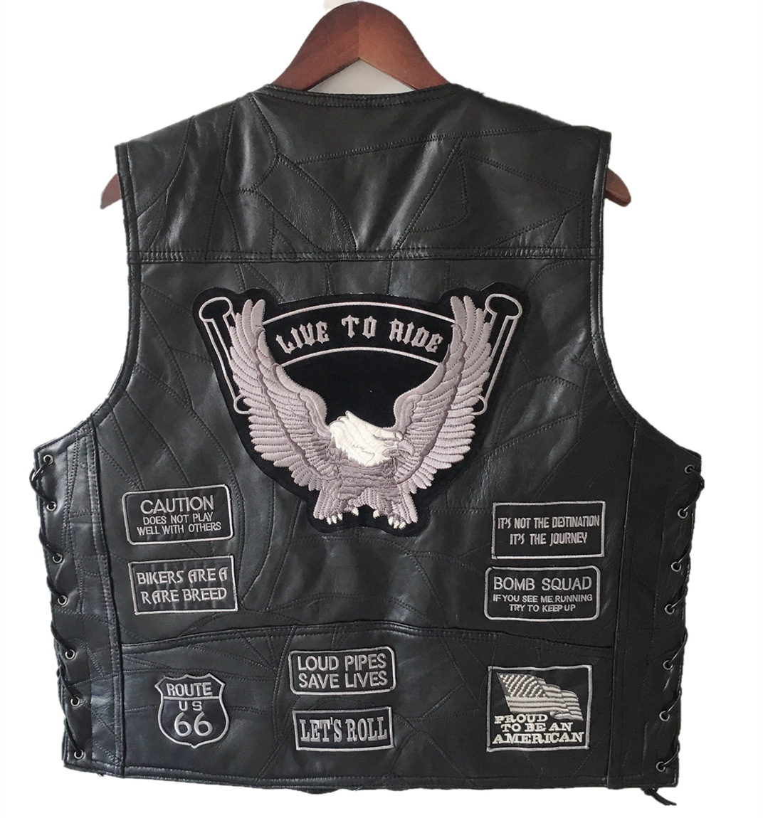 Men's Biker Faux Leather Chic Vest Jacket