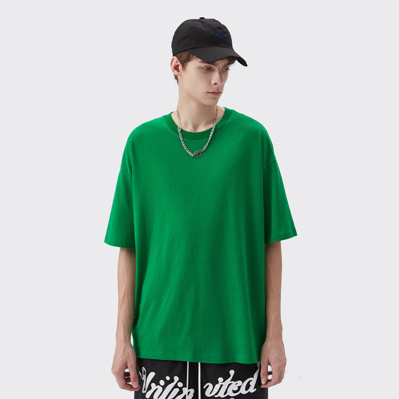 Unisex Solid Color Oversize Short Sleeve T shirt