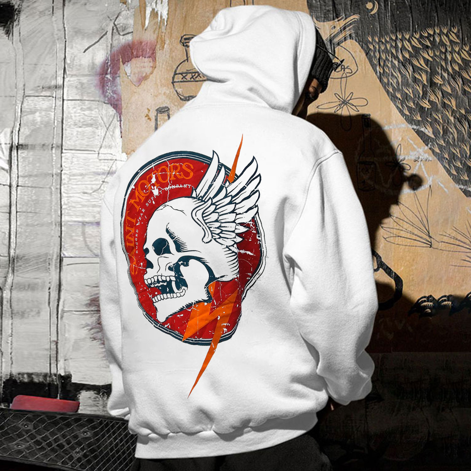 Men's Printed Hooded Casual Sweatshirt
