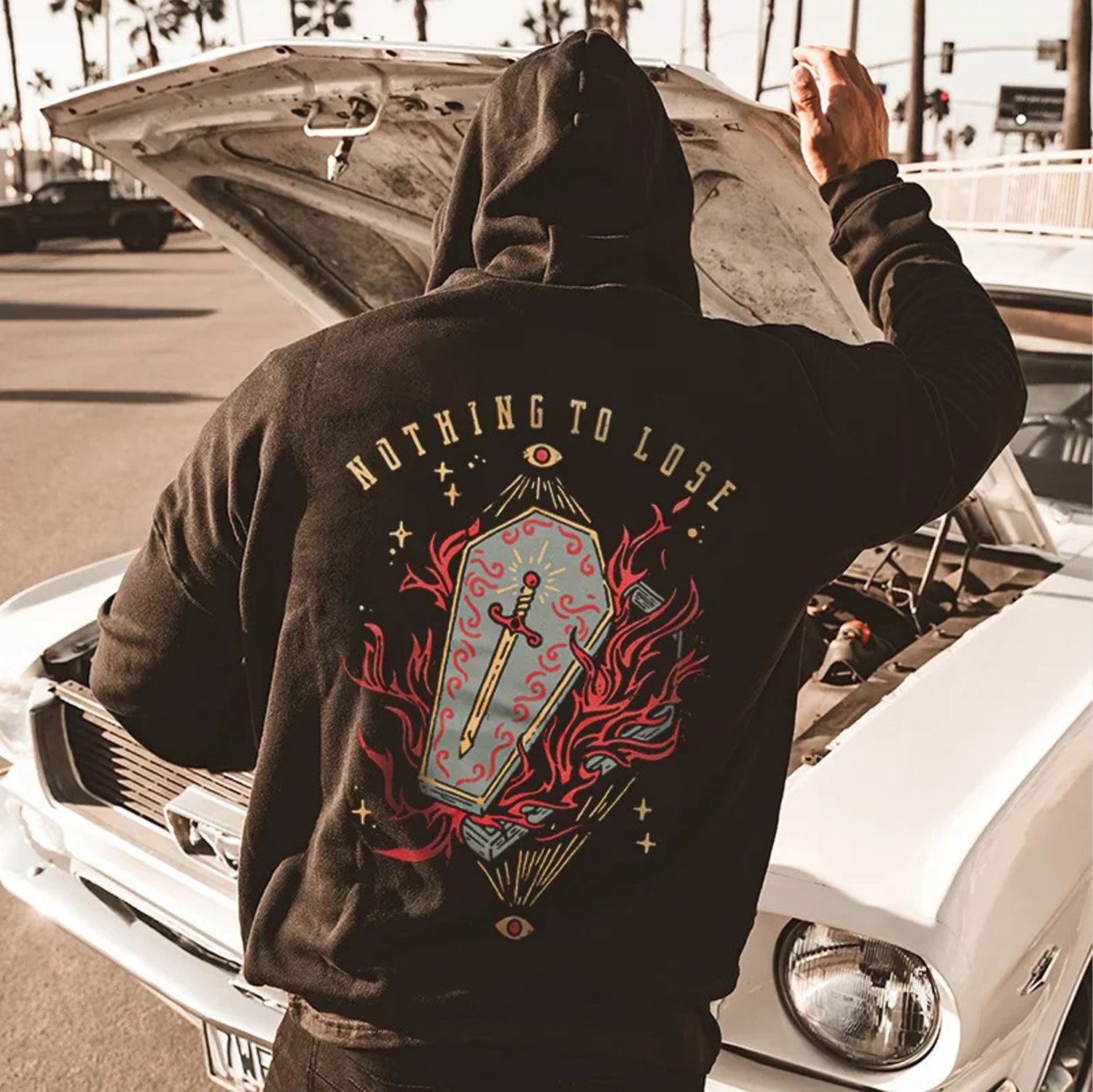 Men's Casual Print Hoodie