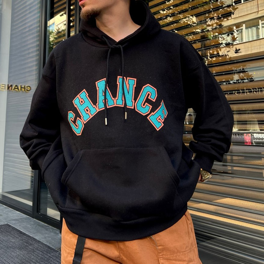 Oversized Men's Chance Print Hoodie