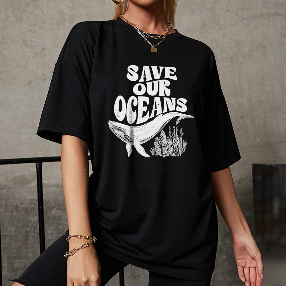 Save Our Oceans Print Versatile T shirt