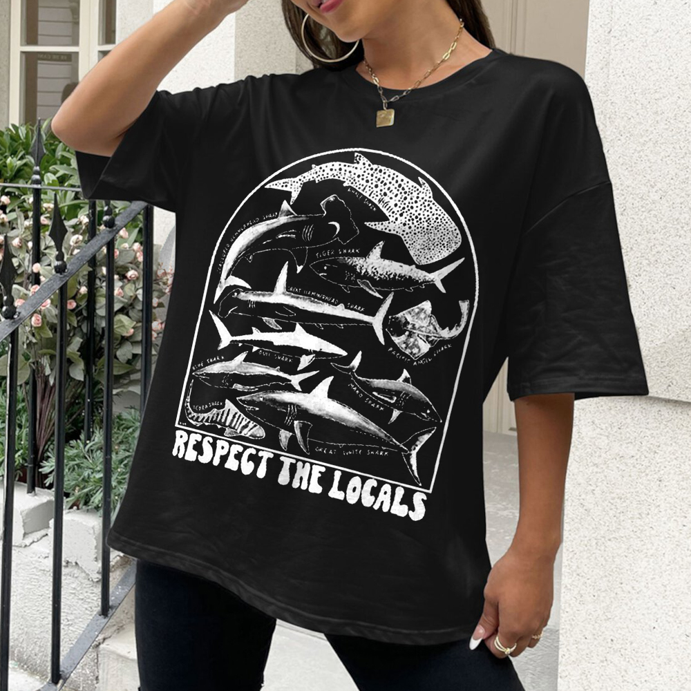 Ladies Printed Fashion Round Neck T Shirt