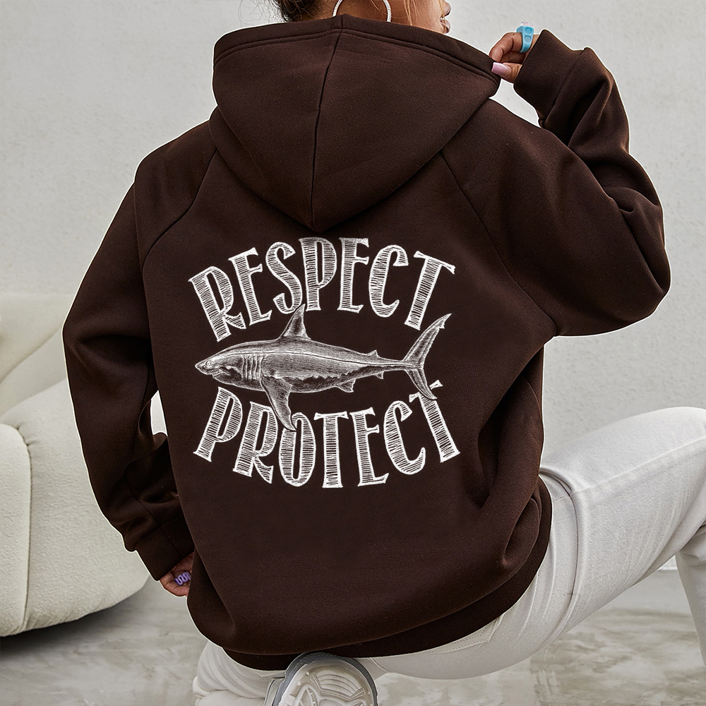 Women's Respect The Locals Brown Hoodie