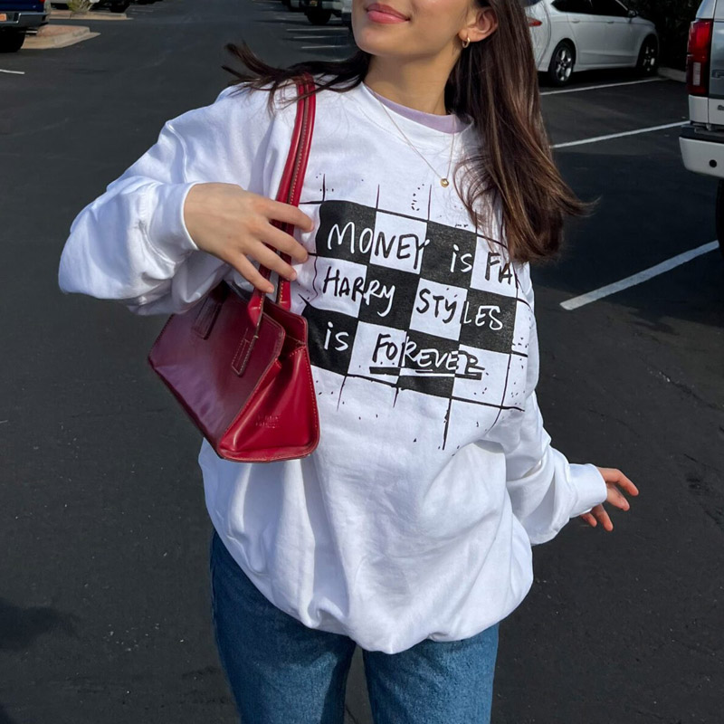 MONEY Is FAKE HARRY STYLES Is FOREVER Women Oversize Sweatshirt