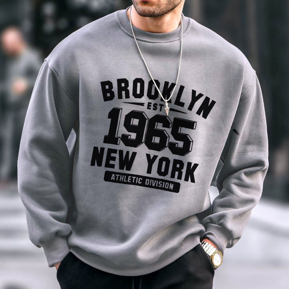 Brooklyn Print Crewneck Sweatshirt