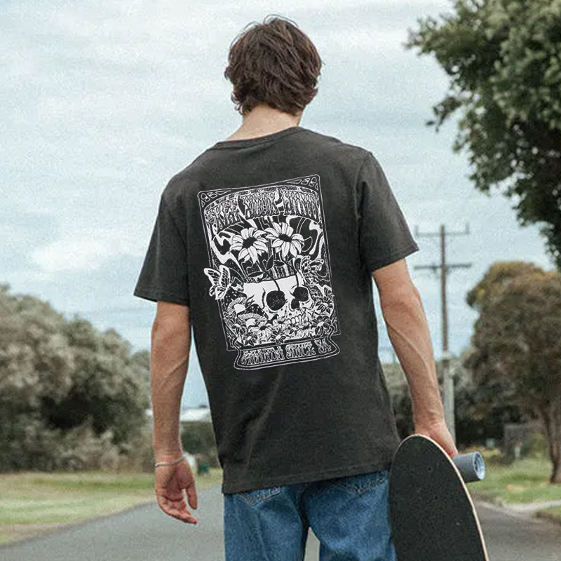 Unisex Retro Graphic Basic Short Sleeve Tee