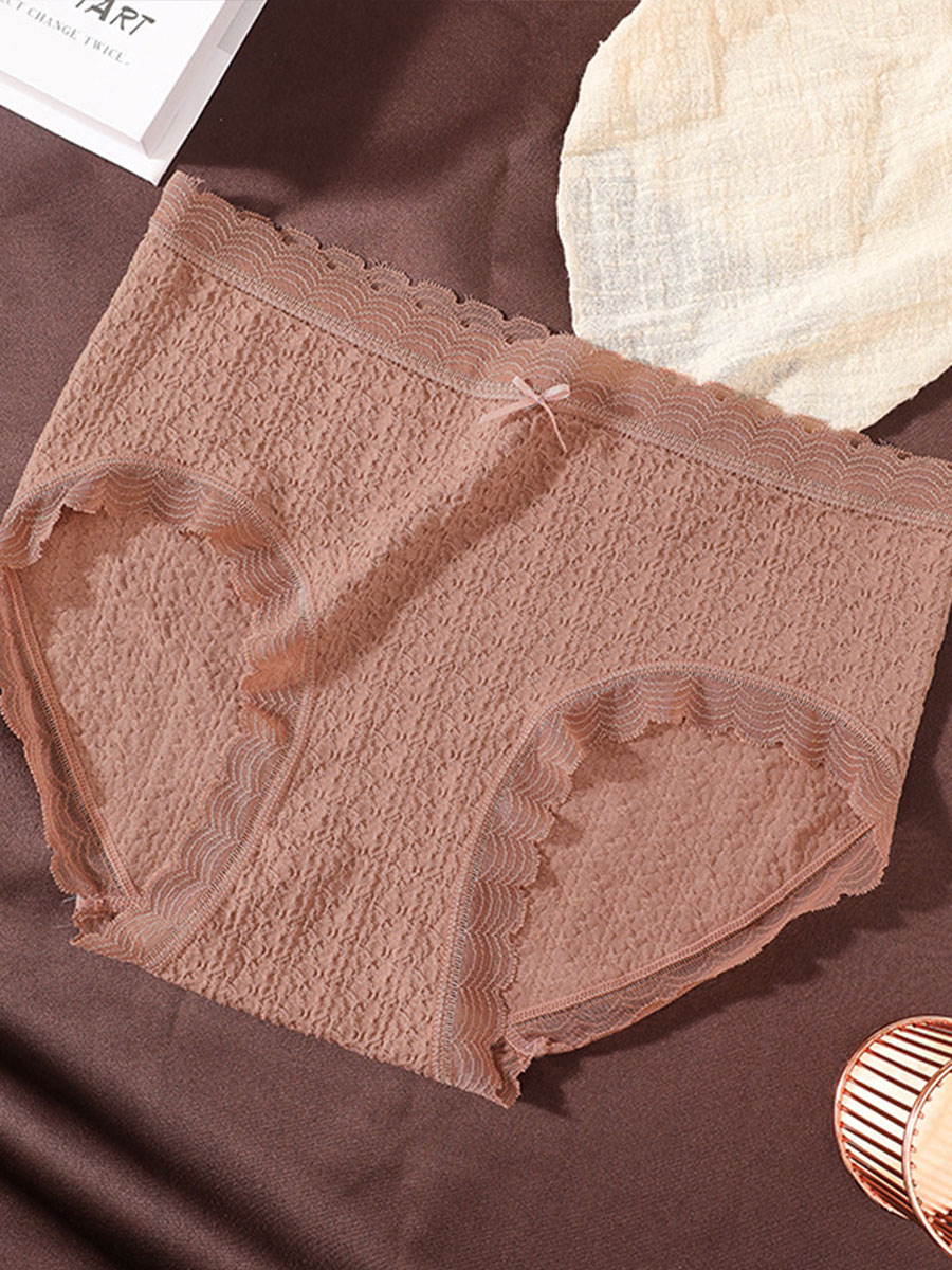 Lace trimmed Cotton Crotch Briefs